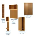 Ver imagem 6 de Guarda Roupa Planejado 11 Portas 2 Mesas de Cabeceira Samambaia CabeCasa MadeiraOriginals Carvalho
