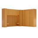 Ver imagem 2 de Guarda Roupa Planejado 11 Portas 2 Mesas de Cabeceira Samambaia CabeCasa MadeiraOriginals Carvalho