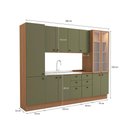 Ver imagem 4 de Cozinha Modulada Pixel Kappesberg 100% Mdp Canela/verde Frevo 280cm