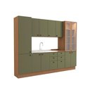 Ver imagem 3 de Cozinha Modulada Pixel Kappesberg 100% Mdp Canela/verde Frevo 280cm