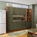 Ver imagem 1 de Cozinha Modulada Pixel Kappesberg 100% Mdp Canela/verde Frevo 280cm