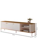 Ver imagem 3 de Rack para Tv 70 Polegadas Olaf Off White Nature Bronze