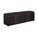 Ver imagem 3 de Baú Organizador Fighter para Quarto Gamer 90 Cm Corino:preto e Pink