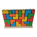 Ver imagem 4 de Blocos de Encaixe Educativos Pedagógicos Brinquedos em Madeira Jogos Divertidos Socialização Diversã