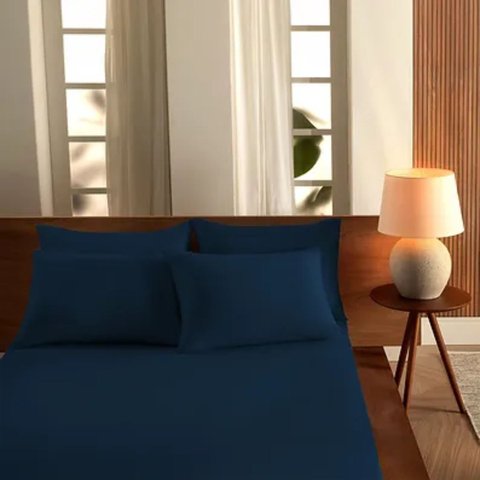 Lençol Avulso Casal de Malha Vivaldi Premium Sul Brasil:azul Real