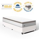 Ver imagem 3 de Cama Box com Colchão de Molas Ensacadas Pillow Top Neve Solteiro 88cm