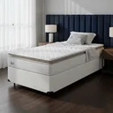Ver imagem 1 de Cama Box com Colchão de Molas Ensacadas Pillow Top Neve Solteiro 88cm