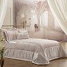 Kit Enxoval Nobreza Casal King em Seda Amassada Bordada 7 Peças Rosê - 1