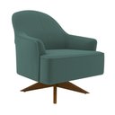 Ver imagem 1 de Poltrona Giratória 73cm Epic Veludo Verde Petróleo - Sallar Home