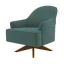 Ver imagem 7 de Poltrona Giratória 73cm Epic Veludo Verde Petróleo - Sallar Home