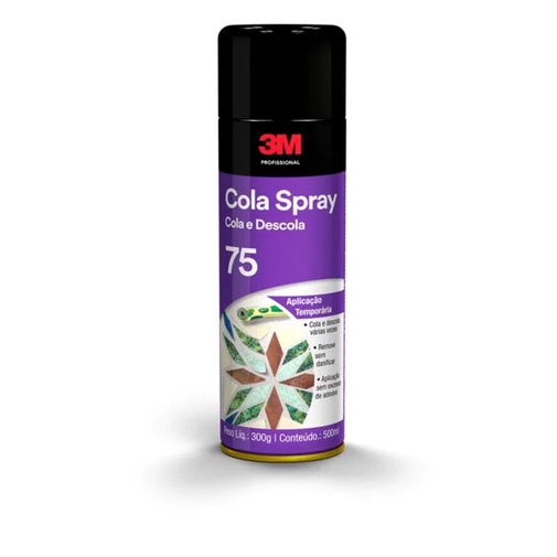 Adesivo Spray 75 3m Cola e Descola - Ideal para Artesanatos
