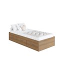 Ver imagem 2 de Cama de Solteiro com 3 Gavetas Genebra Mel
