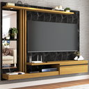 Ver imagem 1 de Painel para Tv até 55 Polegadas com Led Tulum 1 Porta Nero/cinanomo - Panorama Móveis