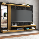 Ver imagem 3 de Painel para Tv até 55 Polegadas com Led Tulum 1 Porta Nero/cinanomo - Panorama Móveis