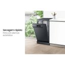 Ver imagem 7 de Lava-louças Samsung Inox Preta 10 Serviços 110v, Compacta e Eficiente, Modelo Dw50c6070fg/az