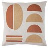 Capa Almofada Linho Aplique Boucle Estampa 45x45cm Terracota - 1