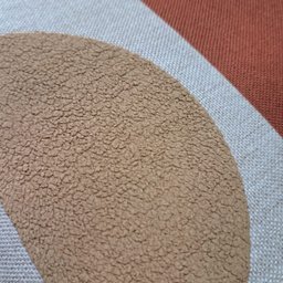 Capa Almofada Linho Aplique Boucle Estampa 45x45cm Terracota - 2