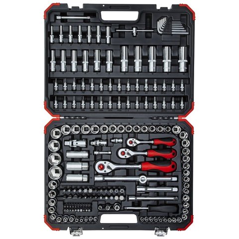 Maleta Jogo Soquete Encaixe 1/4 3/8 1/2 Gedore Red R45603172
