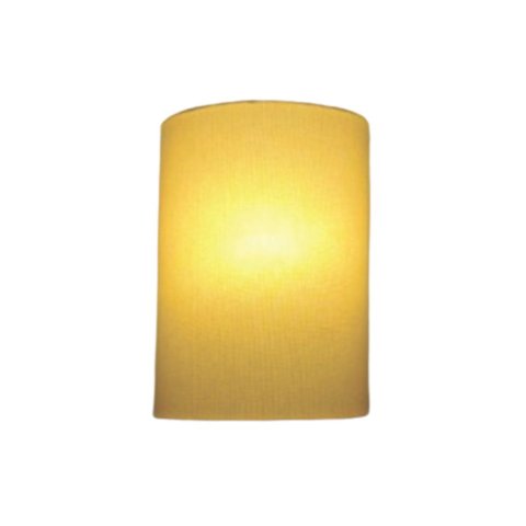 Arandela Meia Cana Retro Vivare Md-2003 Cúpula em Tecido 25/18x10cm - Bivolt - Algodão-Crú - 110V/22