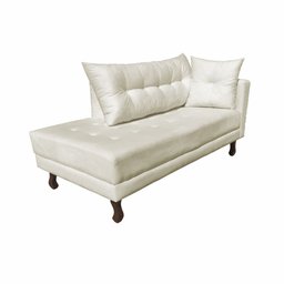 Divã Recamier Troya 1,80 Cm Lado Direito Linho Bege - 3