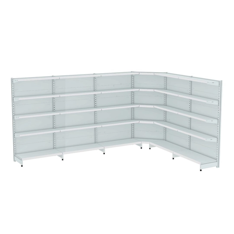 Gondola Parede 170 Amapa Flex Kit 5 Metros 1 Canto Branco SP