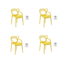 Ver imagem 6 de Kit 4 Cadeiras Poltrona Plástico Bistrô Varanda Allegra Rivatti