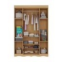 Ver imagem 5 de Guarda-roupa Infantil 122cm 4 Portas e 2 Gavetas Realeza Multimóveis Mp4453 Madeirado/off White