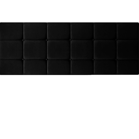 Cabeceira Suspensa Almofada Cama Casal Box Queen King 160x55 Modelo Calipha Preto Suede