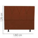 Ver imagem 2 de Cabeceira Estofada Queen 160CM Jade Suede Terracota - D A DECOR D&A Decor