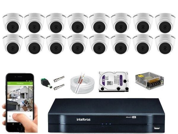 Kit Cftv C Mera Dome Hdcvi Vhl D Mm Com Dvr Mhdx Com