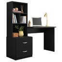 Ver imagem 1 de Mesa Escrivaninha com Estante Livreiro 138cm Jay Preto Z49 - Mpozenato