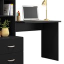 Ver imagem 6 de Mesa Escrivaninha com Estante Livreiro 138cm Jay Preto Z49 - Mpozenato