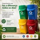 Ver imagem 4 de Kit Lixeira Coleta Seletiva Grande Basculante 38 Litros Cesto Lixo Profissional 38L Tampa Vai e Vem