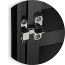 Ver imagem 3 de Portinha para Abrigo D'Agua/Gas 80 x 80 Plus 1F s/Ventil.Preto Brimak