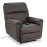 Poltrona Reclinável Elétrica Alpha - Couro Legítimo Marrom Café - 1