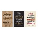 Ver imagem 1 de Kit 3 Quadros Decorativos para Cozinha Bebidas Frases