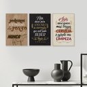 Ver imagem 3 de Kit 3 Quadros Decorativos para Cozinha Bebidas Frases