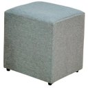 Ver imagem 5 de Kit 2 Puffs Quadrado Decorativo Sala de Estar Linho Cinza Escuro