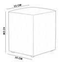 Ver imagem 6 de Puff Quadrado Decorativo Sala de Estar Linho Bege