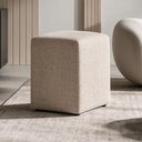 Ver imagem 4 de Puff Quadrado Decorativo Sala de Estar Linho Bege