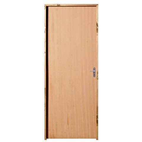 Porta de Madeira Semi-oca Padrão Angelim Lisa Bat11 Cm Eco Fech Comum Interna 210 X 62 Lado Esquerdo