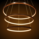 Ver imagem 3 de Lustre Pendente 3 Arcos Led 60w 3200k Rose Domum