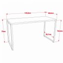 Ver imagem 5 de Kit 2 Mesas para Escritório Home Office Estilo Industrial Form 135cm Nogal - Lyam Decor