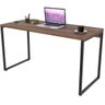 Kit 2 Mesas para Escritório Home Office Estilo Industrial Form 135cm Nogal - Lyam Decor - 4