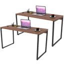 Ver imagem 1 de Kit 2 Mesas para Escritório Home Office Estilo Industrial Form 135cm Nogal - Lyam Decor