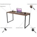 Ver imagem 3 de Kit 2 Mesas para Escritório Home Office Estilo Industrial Form 135cm Nogal - Lyam Decor