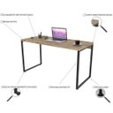 Ver imagem 3 de Kit 2 Mesas para Escritório Home Office Estilo Industrial Form 135cm Carvalho - Lyam Decor