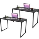Ver imagem 1 de Kit 2 Mesas para Escritório Home Office Estilo Industrial Form 120cm Preto Onix - Lyam Decor