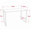Ver imagem 5 de Kit 2 Mesas para Escritório Home Office Estilo Industrial Form 120cm Carvalho - Lyam Decor