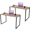 Ver imagem 1 de Kit 2 Mesas para Escritório Home Office Estilo Industrial Form 120cm Carvalho - Lyam Decor